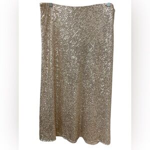 Banana Republic sequin skirt gold lined XL stretchy